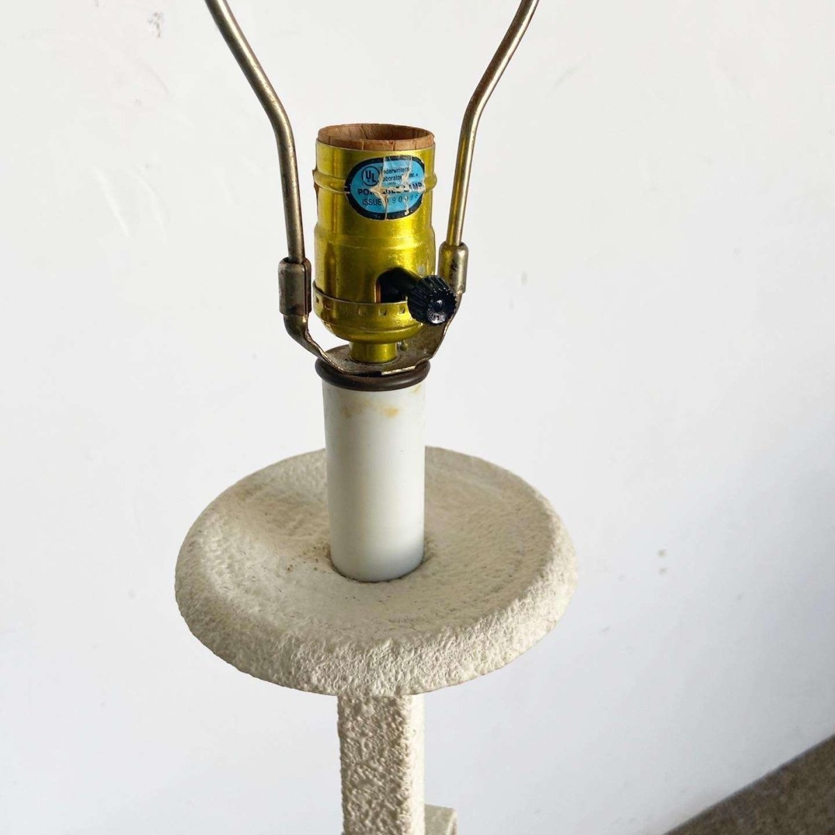 Regency Metal Floor Lamp Glass Table - Dolphin & Flamingo