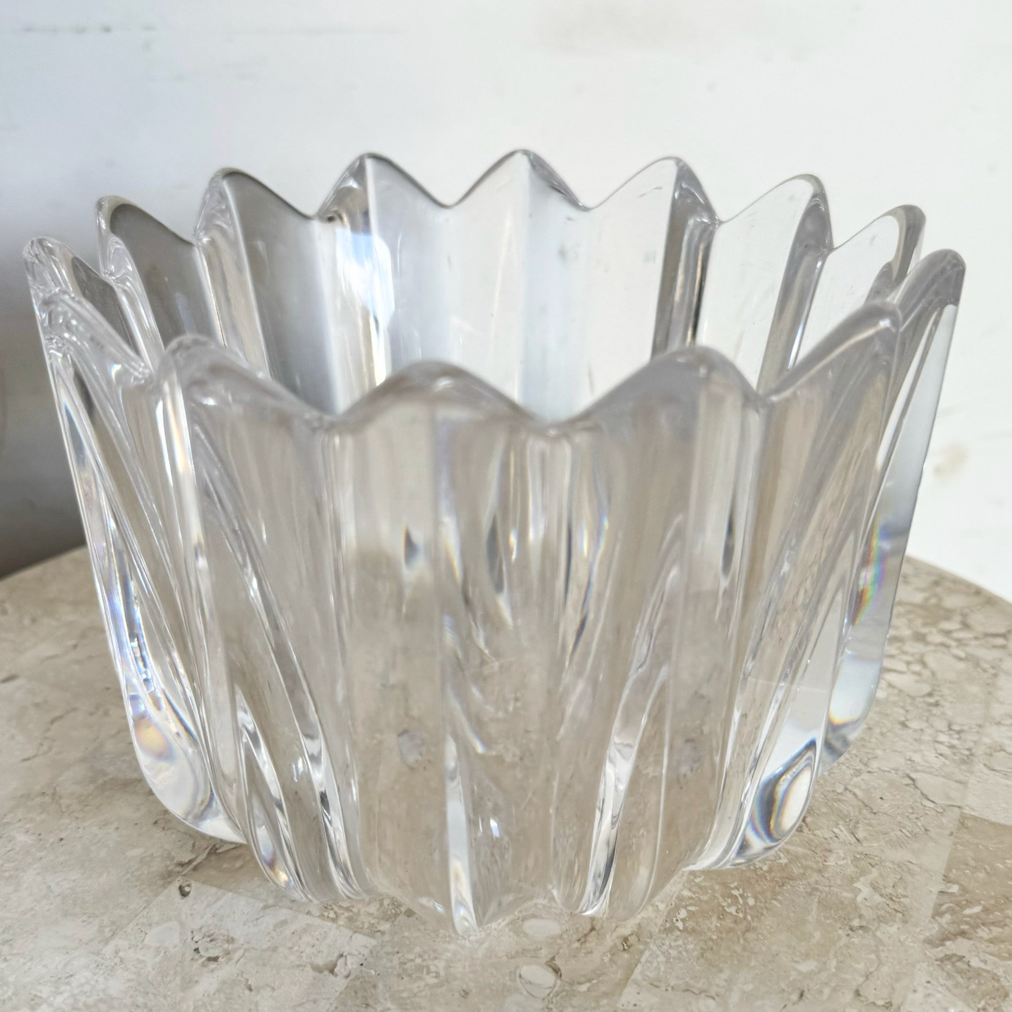 Swedish Crystal Vase, Fleur by Orrefors - Dolphin & Flamingo