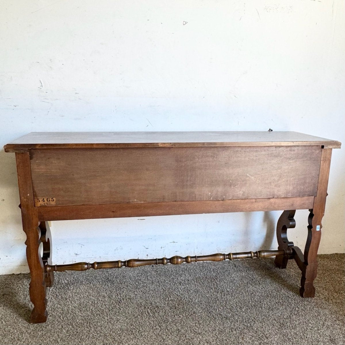 Vintage Jacobean Style Burl and Walnut Server/Sideboard - Dolphin & Flamingo