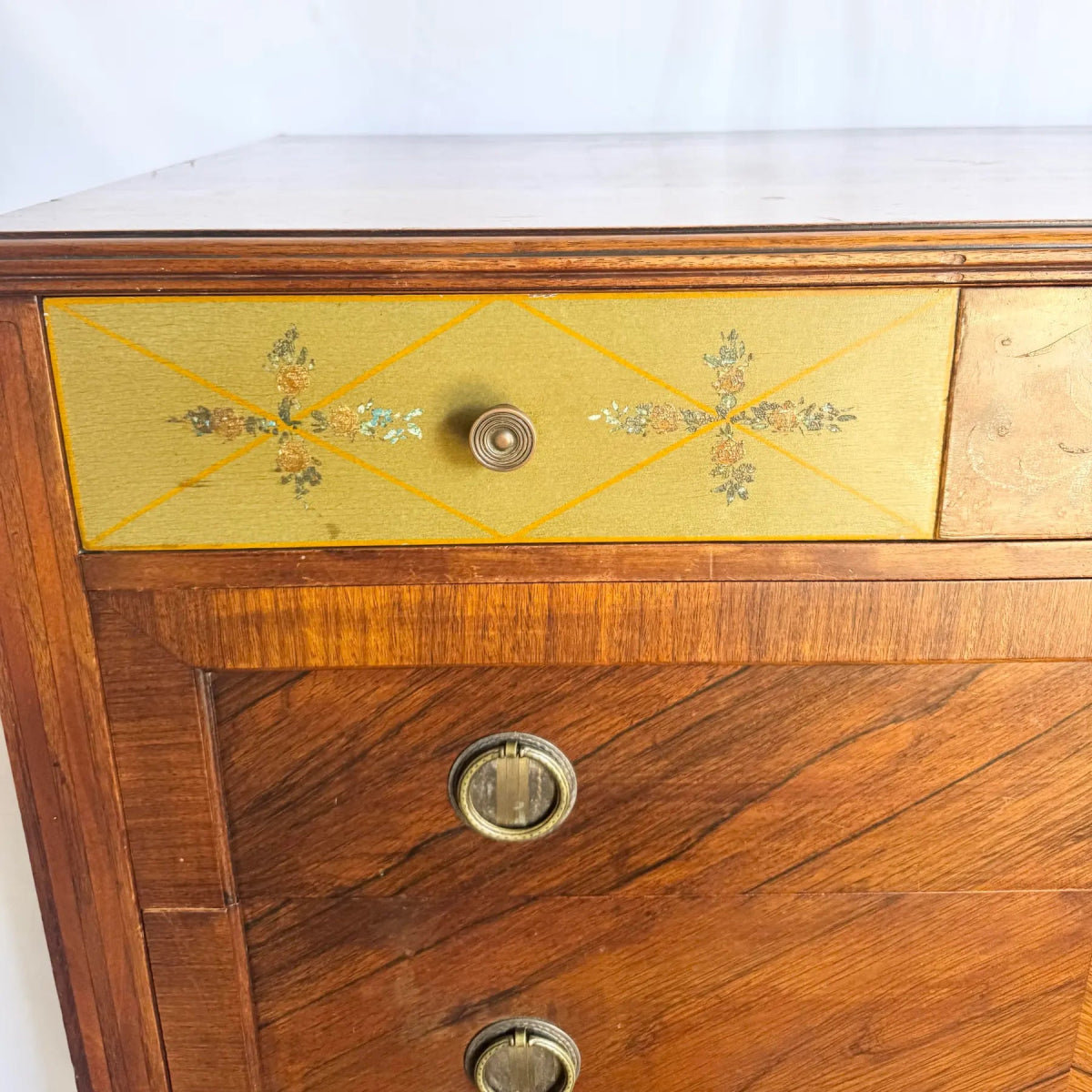 Vintage Wooden Highboy by Royal Furniture Company of Grand Rapids Michigan - Dolphin & Flamingo