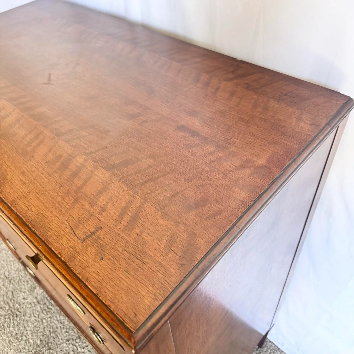 Vintage Wooden Highboy by Royal Furniture Company of Grand Rapids Michigan - Dolphin & Flamingo