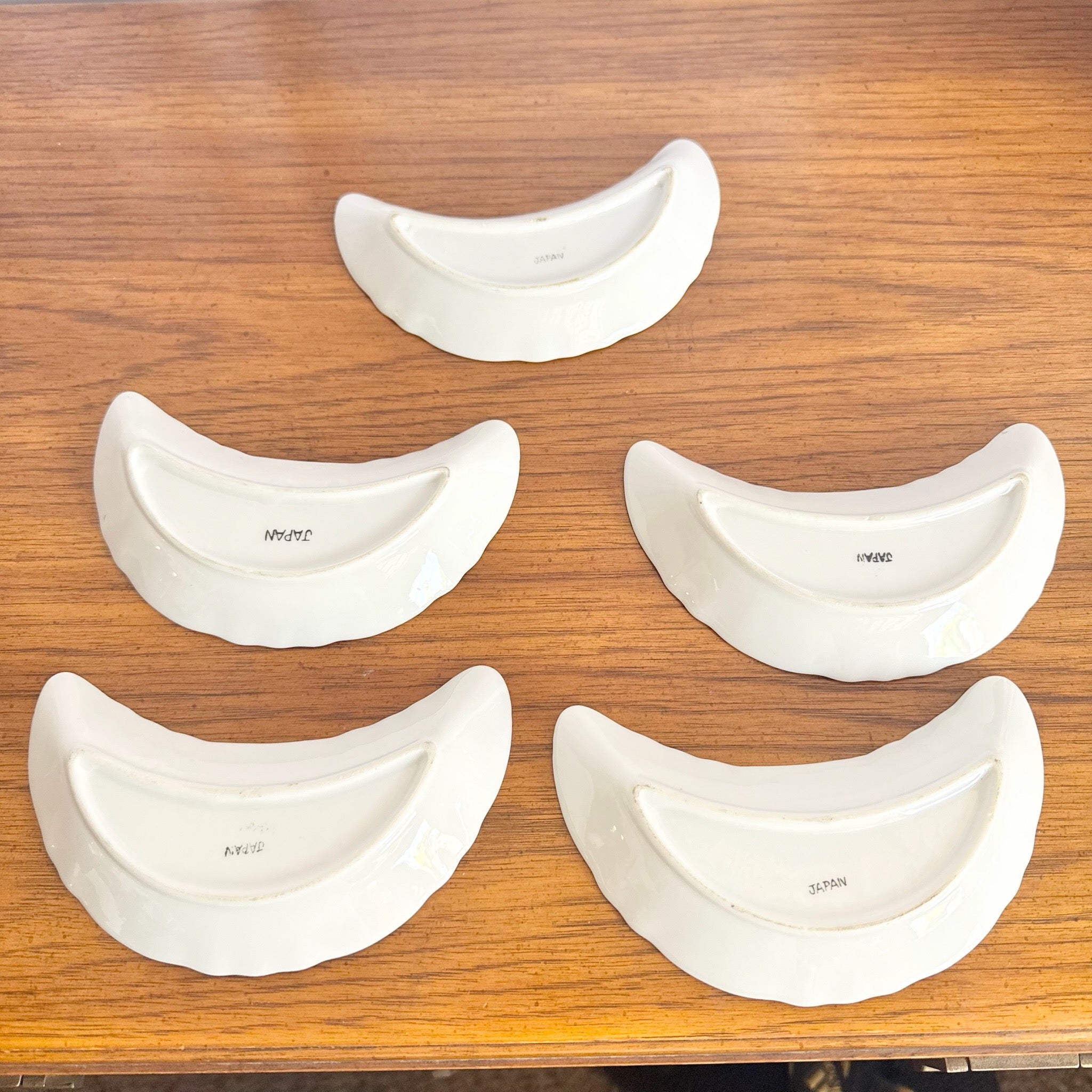 1950s Chadwick Japan Floral Bone Dishes – Set of 5 - Dolphin & Flamingo