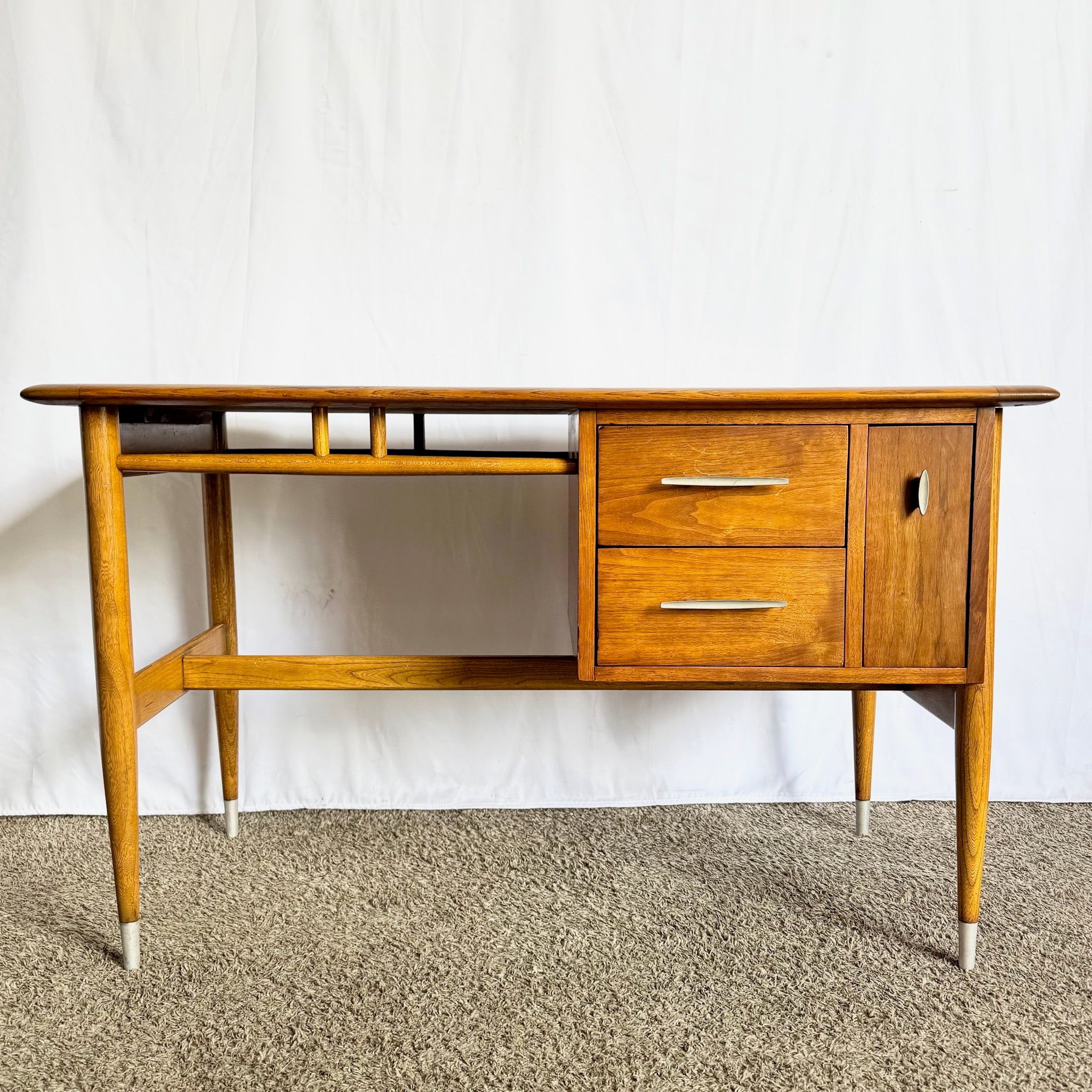 1959 Mid Century Modern Lane Acclaim Writing Desk - Dolphin & Flamingo