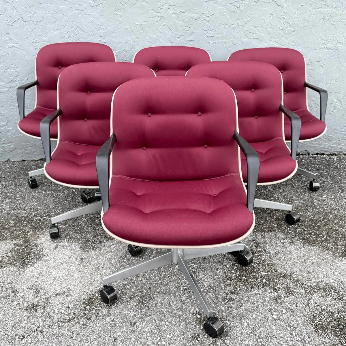1988 Vintage Tufted Office Chairs by Steelcase - Set of 6
