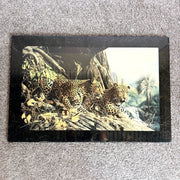 1990s “Leopard Sentry” Epoxied Print by Craig Bone - Dolphin & Flamingo