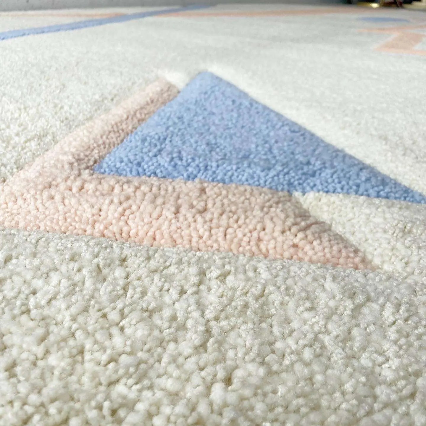 Memphis Cream, Orange and Blue Area Rug