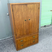 Drexel “Passages” Campaign Style Armoire Dolphin & Flamingo