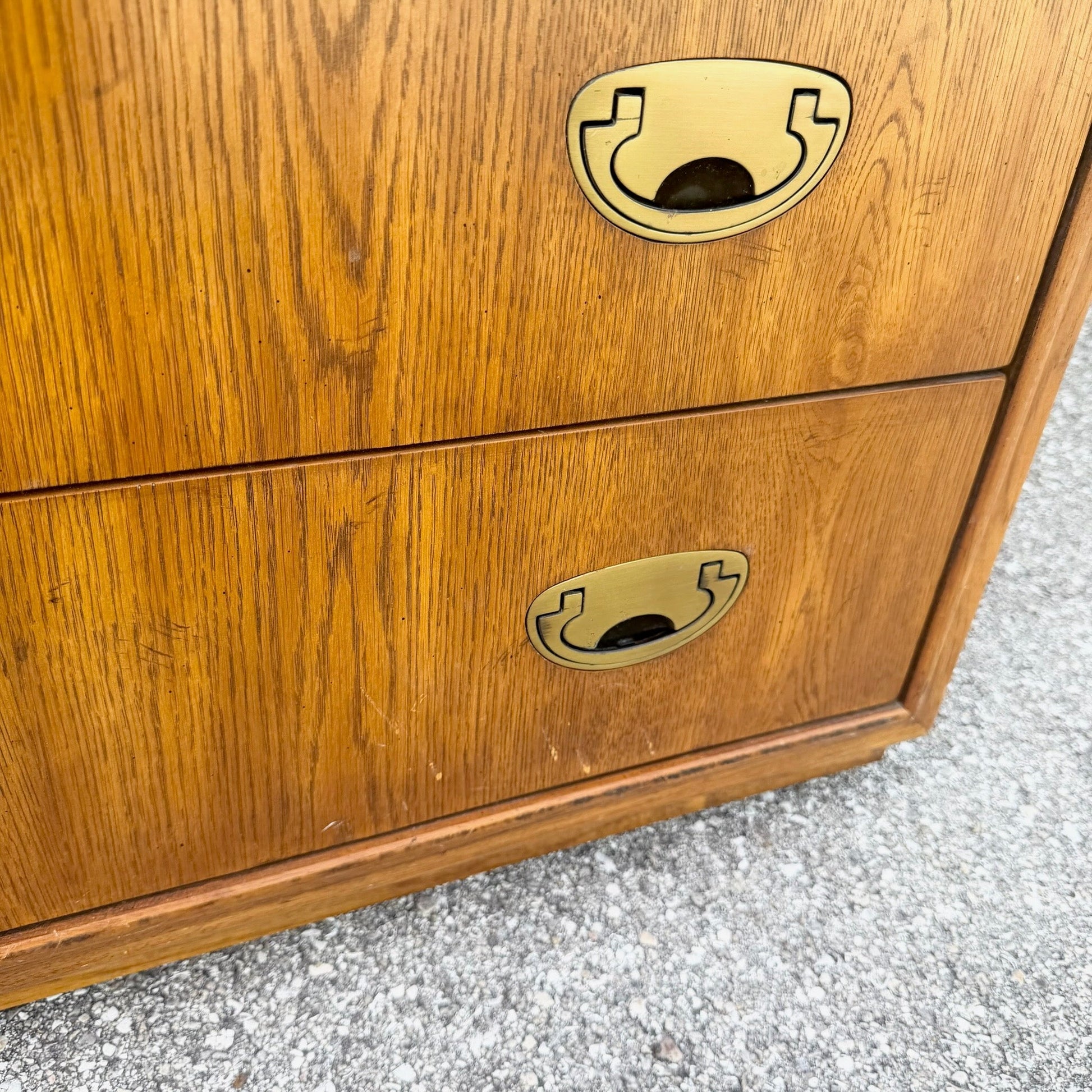 Drexel “Passages” Campaign Style Armoire Dolphin & Flamingo