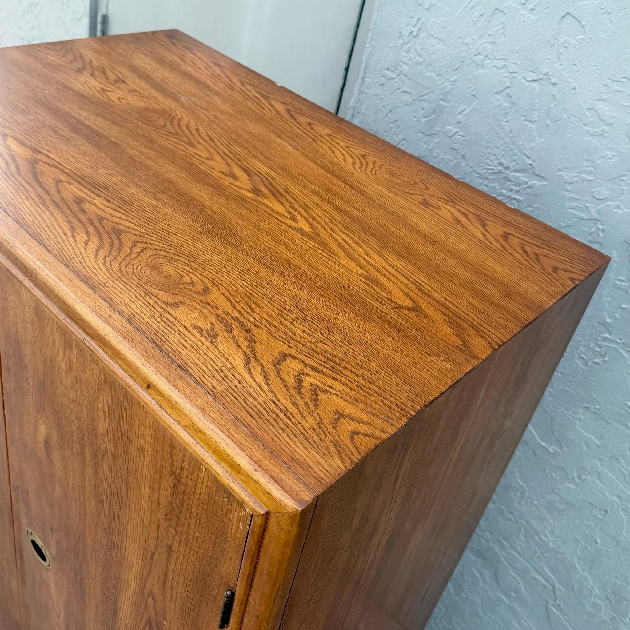 Drexel “Passages” Campaign Style Armoire Dolphin & Flamingo
