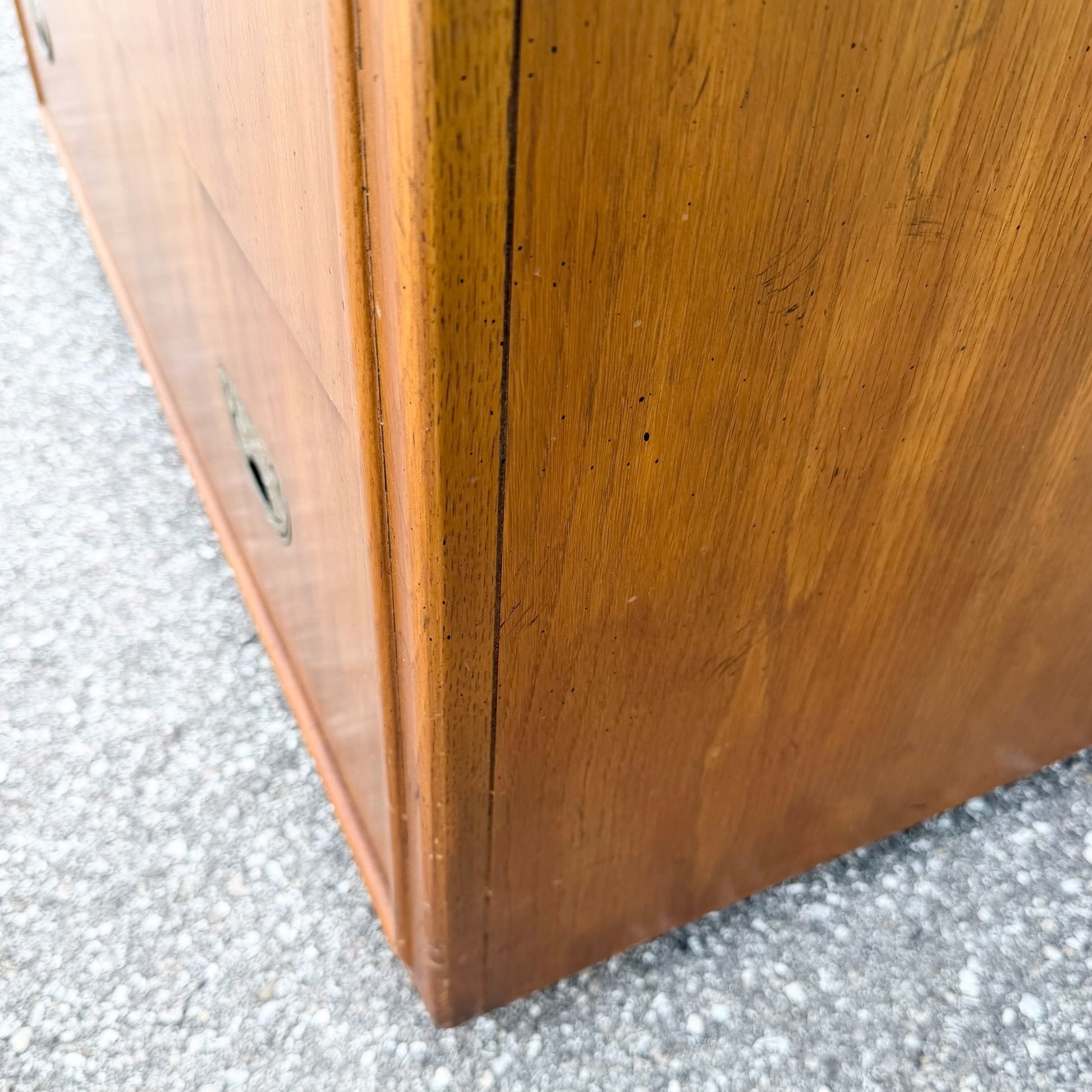 Drexel “Passages” Campaign Style Highboy Dresser Dolphin & Flamingo