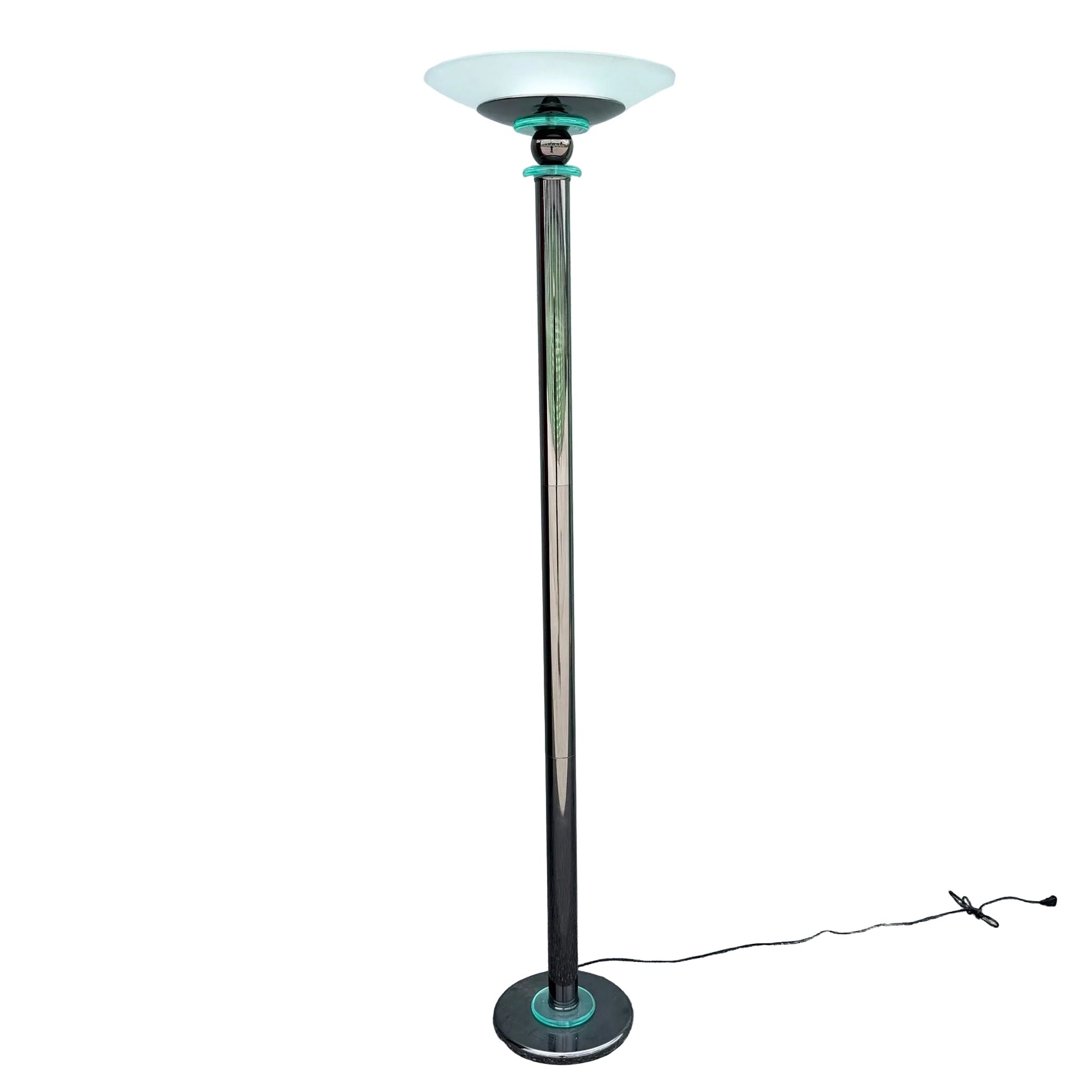 Vintage Postmodern Torcherie Floor Lamp Dolphin & Flamingo