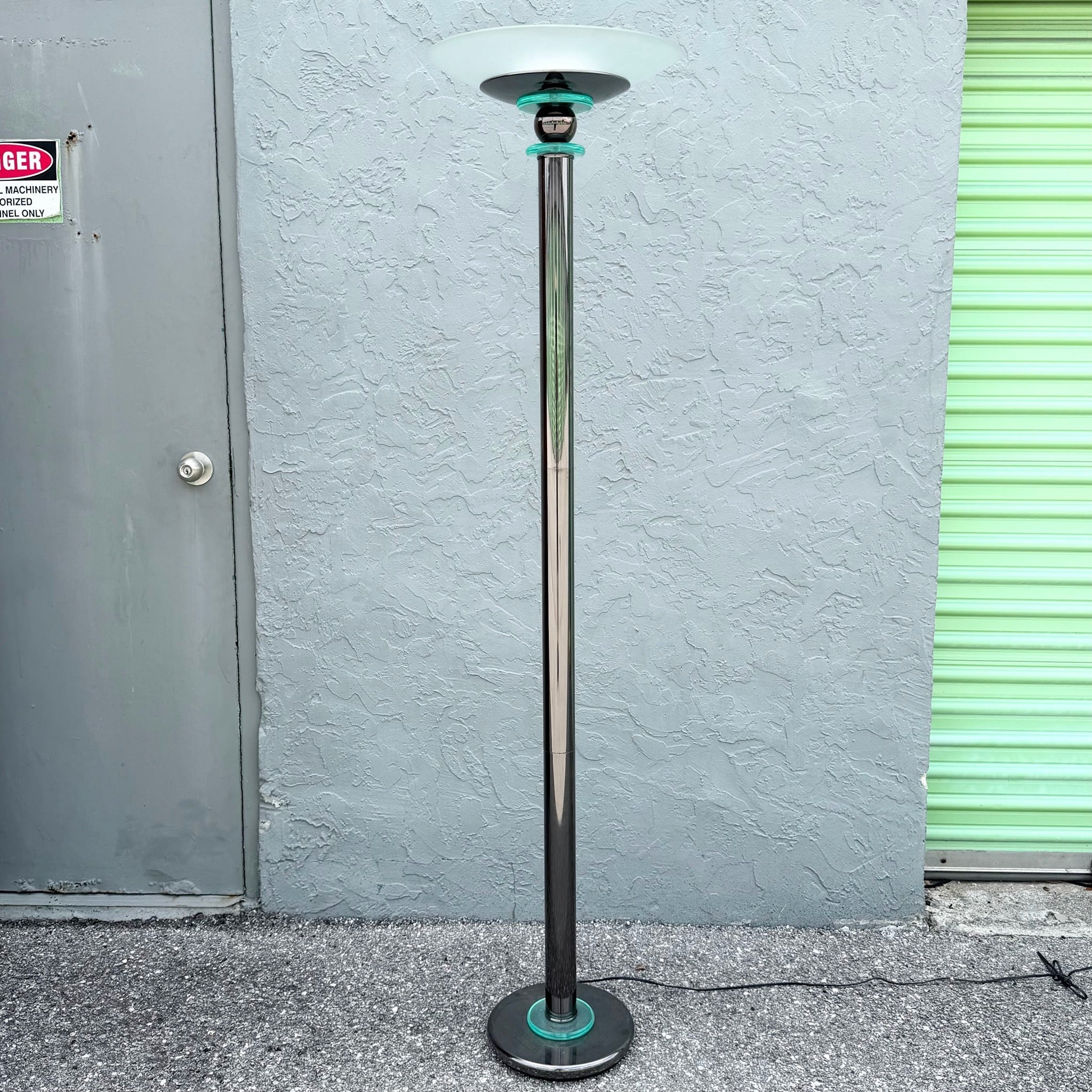 Vintage Postmodern Torcherie Floor Lamp Dolphin & Flamingo