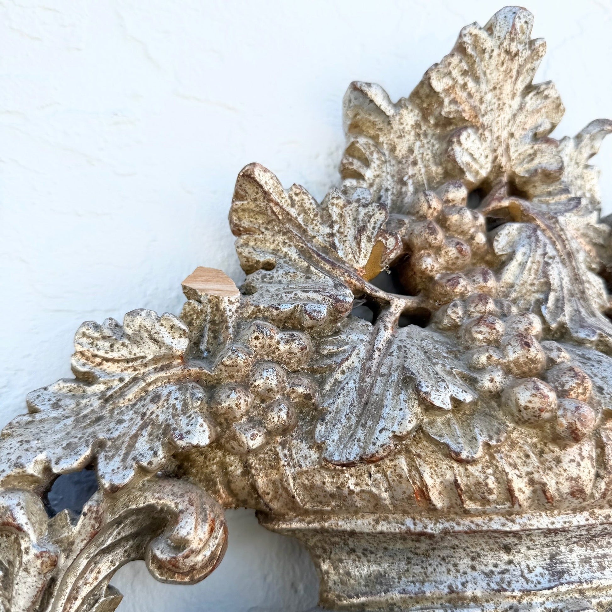 Italian Antique-Style Venetian Mantel Mirror Dolphin & Flamingo