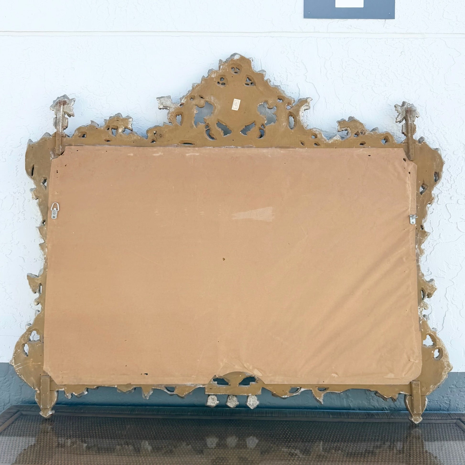 Italian Antique-Style Venetian Mantel Mirror Dolphin & Flamingo