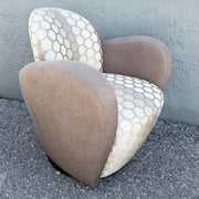Postmodern Michael Wolk for Weiman Swivel “Miami Chair” Dolphin & Flamingo