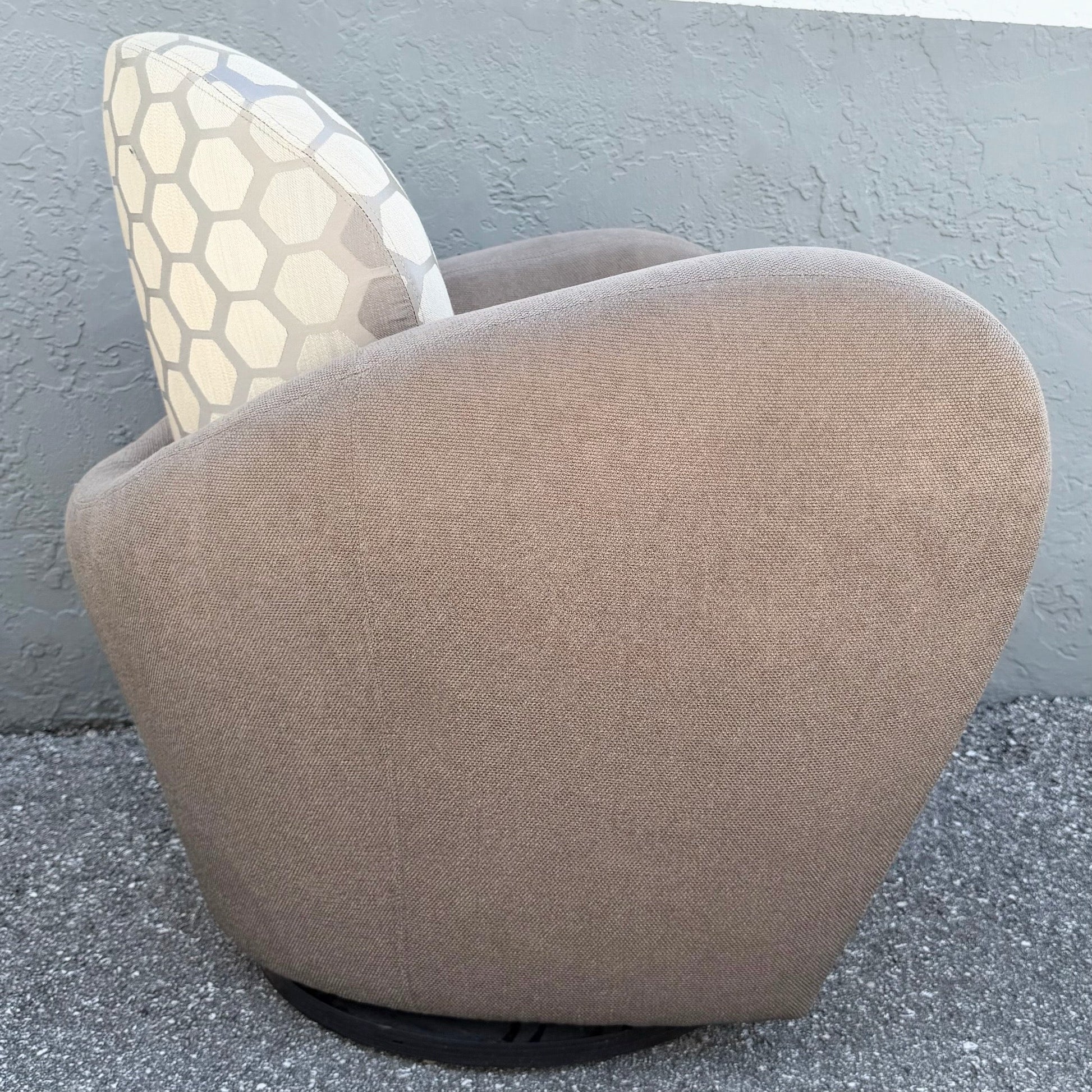 Postmodern Michael Wolk for Weiman Swivel “Miami Chair” Dolphin & Flamingo
