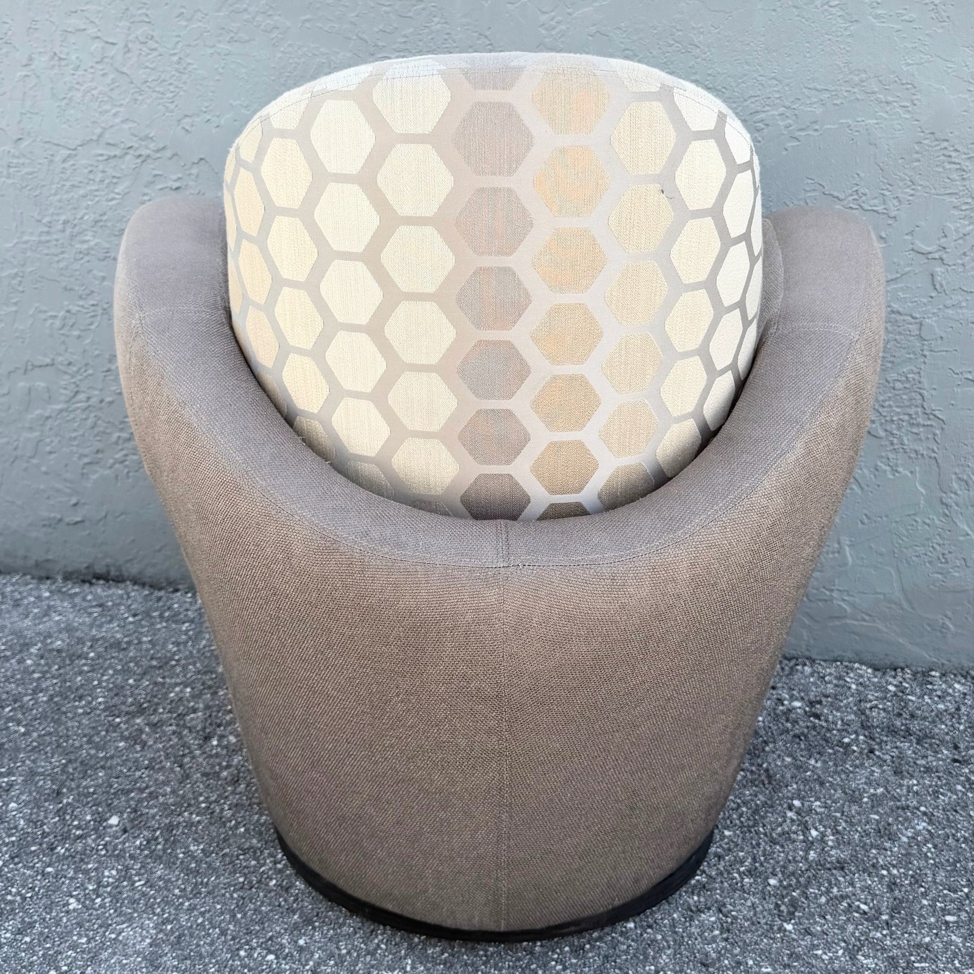 Postmodern Michael Wolk for Weiman Swivel “Miami Chair” Dolphin & Flamingo