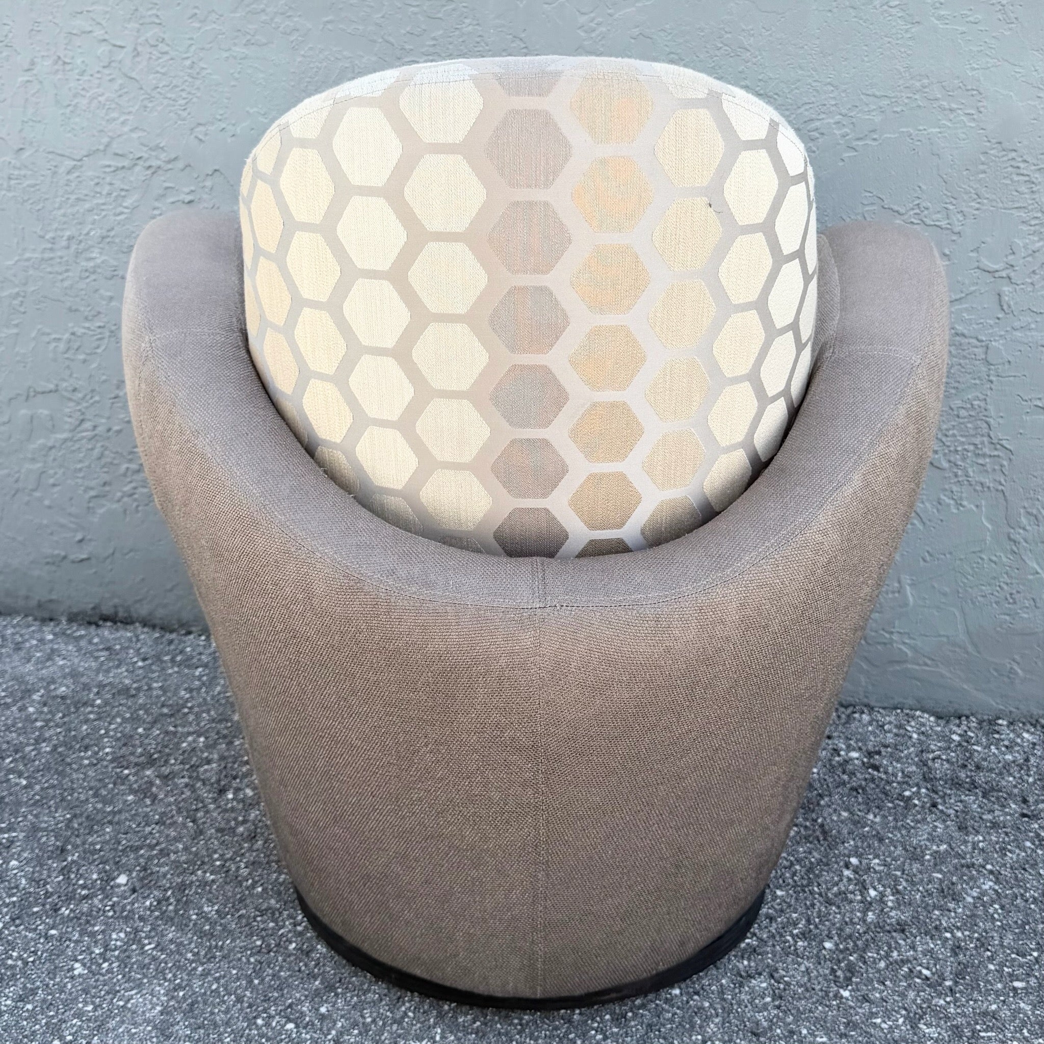 Postmodern Michael Wolk for Weiman Swivel “Miami Chair” Dolphin & Flamingo