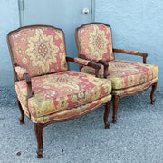 Vintage French Provincial Lounge Chairs by Woodmark - A Pair Dolphin & Flamingo