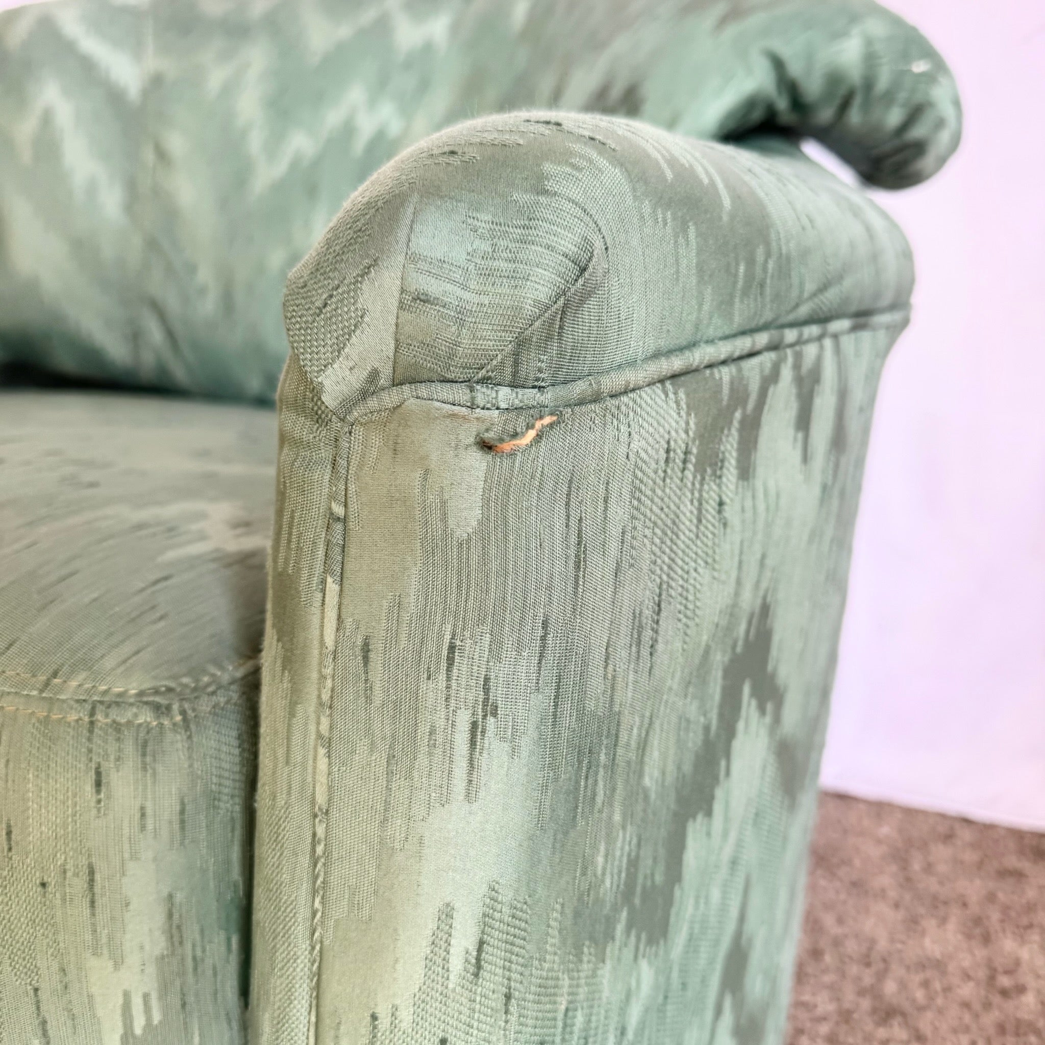 Postmodern Turquoise Fabric Swivel Lounge Chairs - A Pair