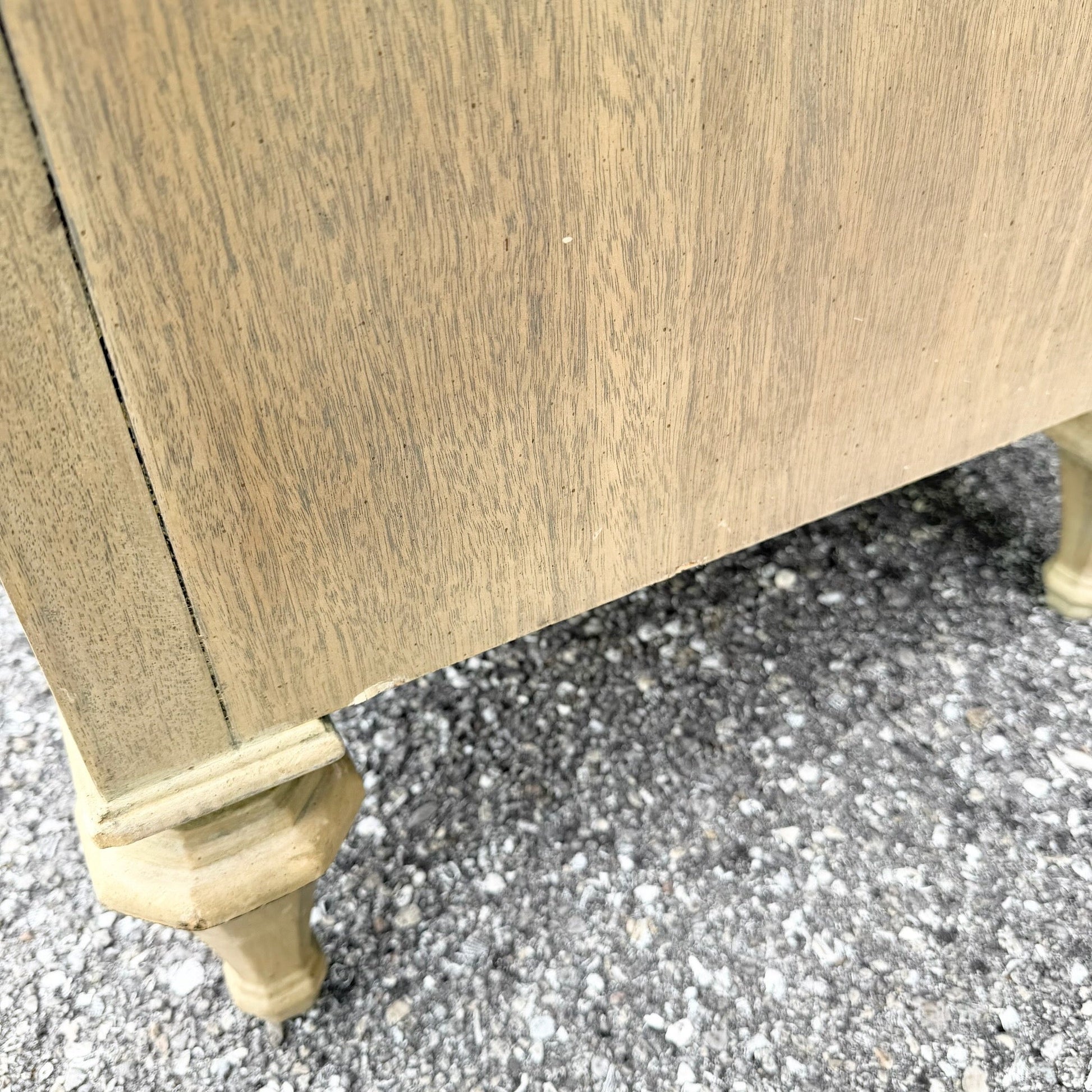 Vintage French Provincial Burlwood Armoire by Detroit Furniture Dolphin & Flamingo