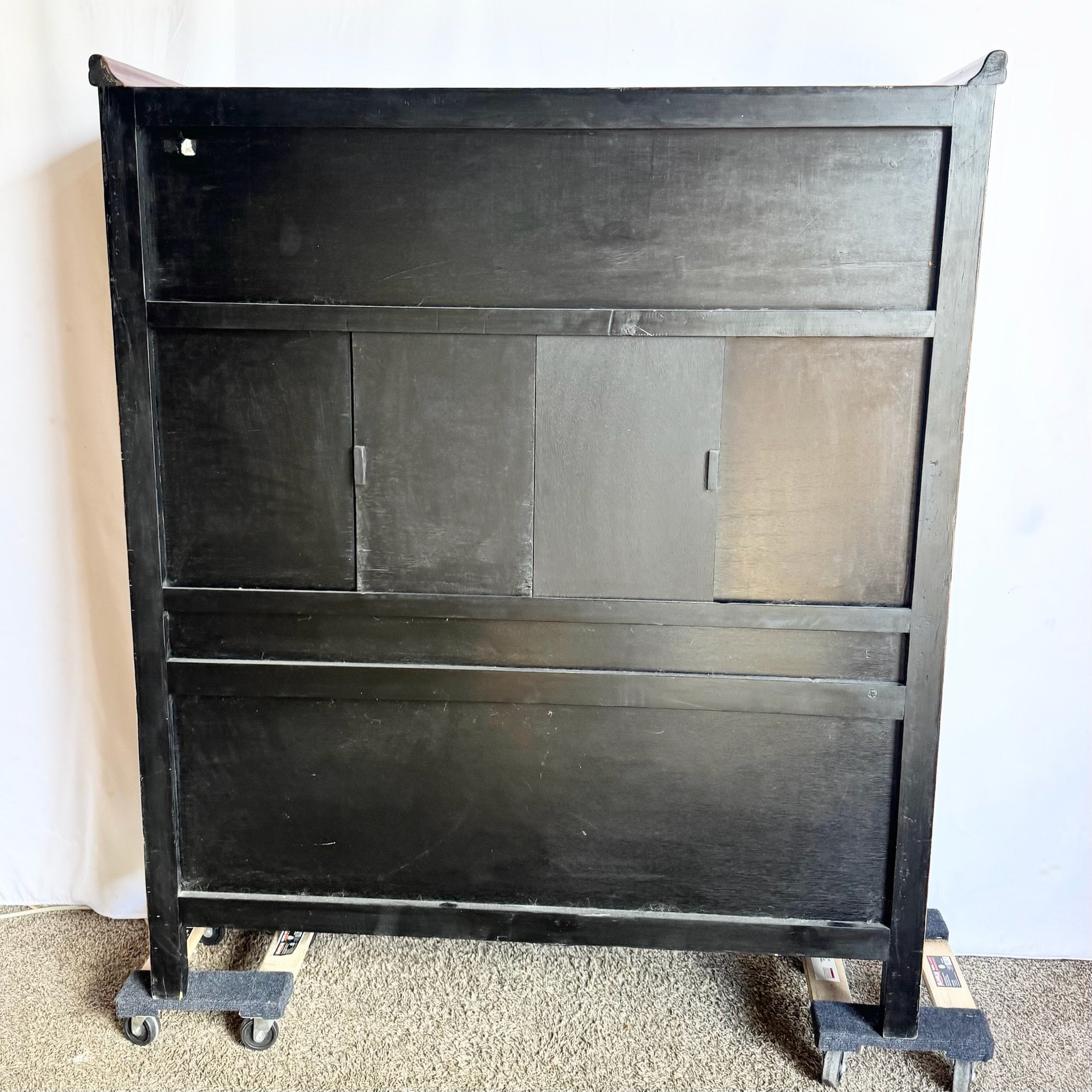 Chinese Red and Gold Distress Finish Armoire/Cabinet