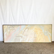 Vintage Abstract Oil Painting in Wood Frame With Gold Trim