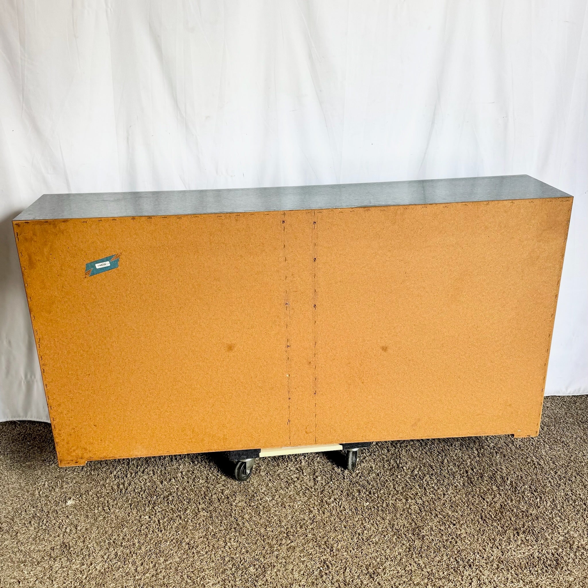 Postmodern Faux Teal Granite Waterfall Dresser