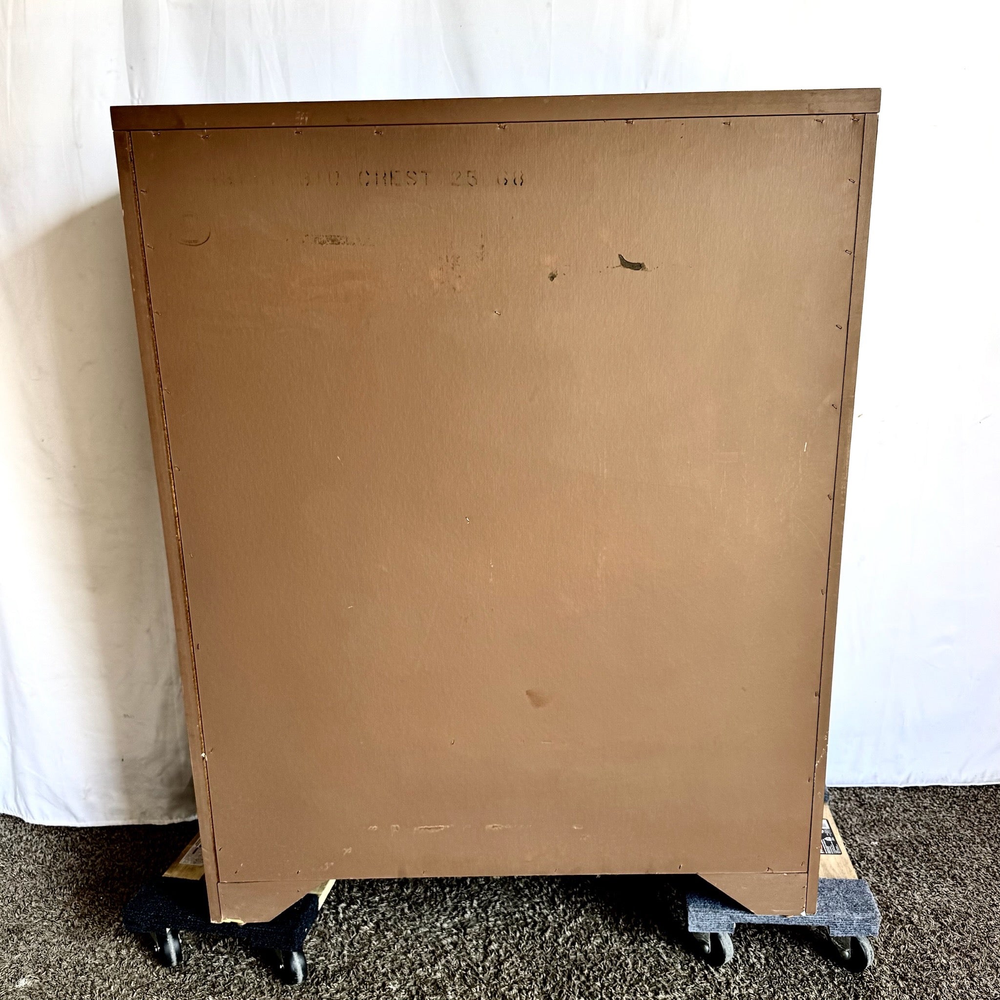 Vintage Campaign Highboy Dresser by Thomasville