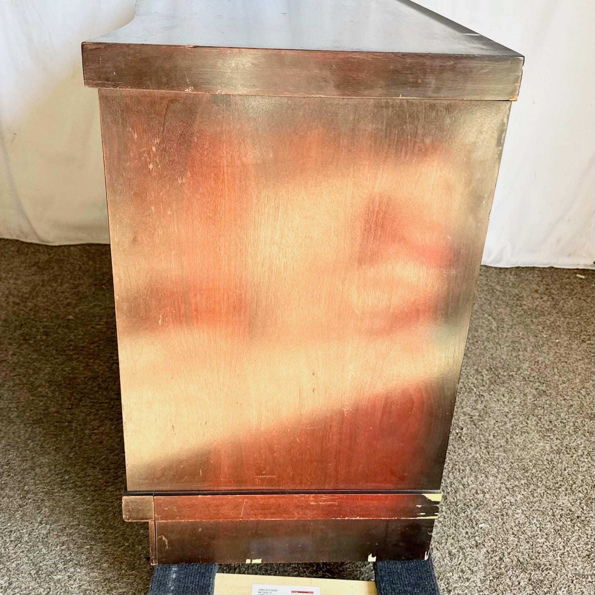 Antique Art Deco Wooden Dresser - 9 Drawers