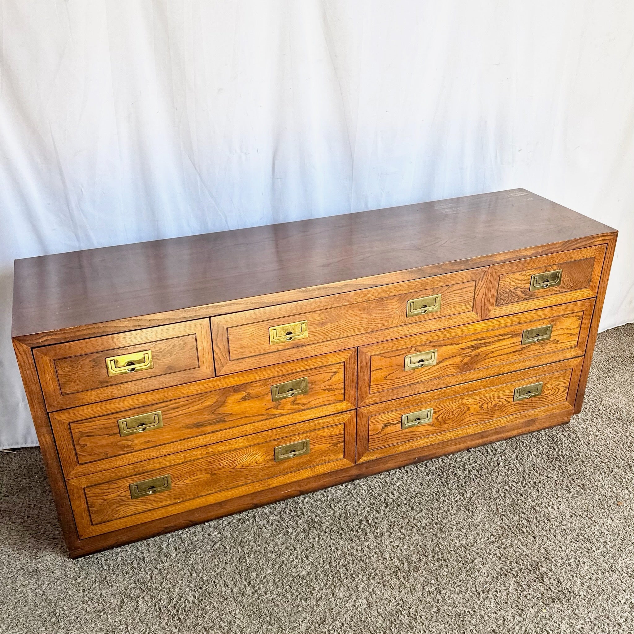 Vintage “Scene One” Campaign Dresser by Henredon