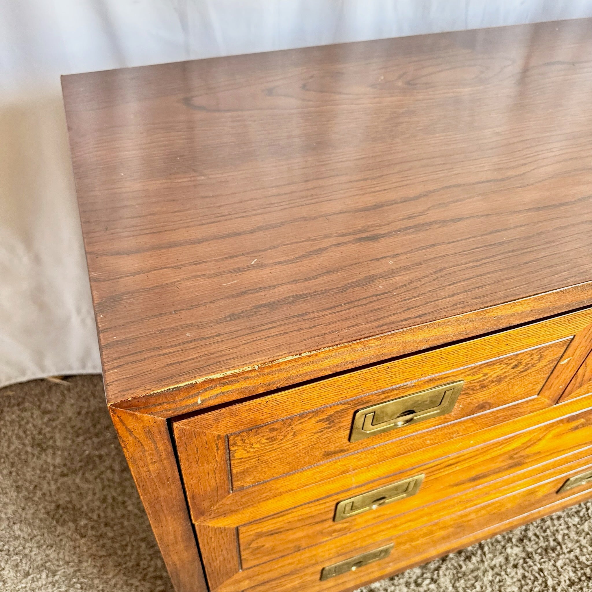 Vintage “Scene One” Campaign Dresser by Henredon