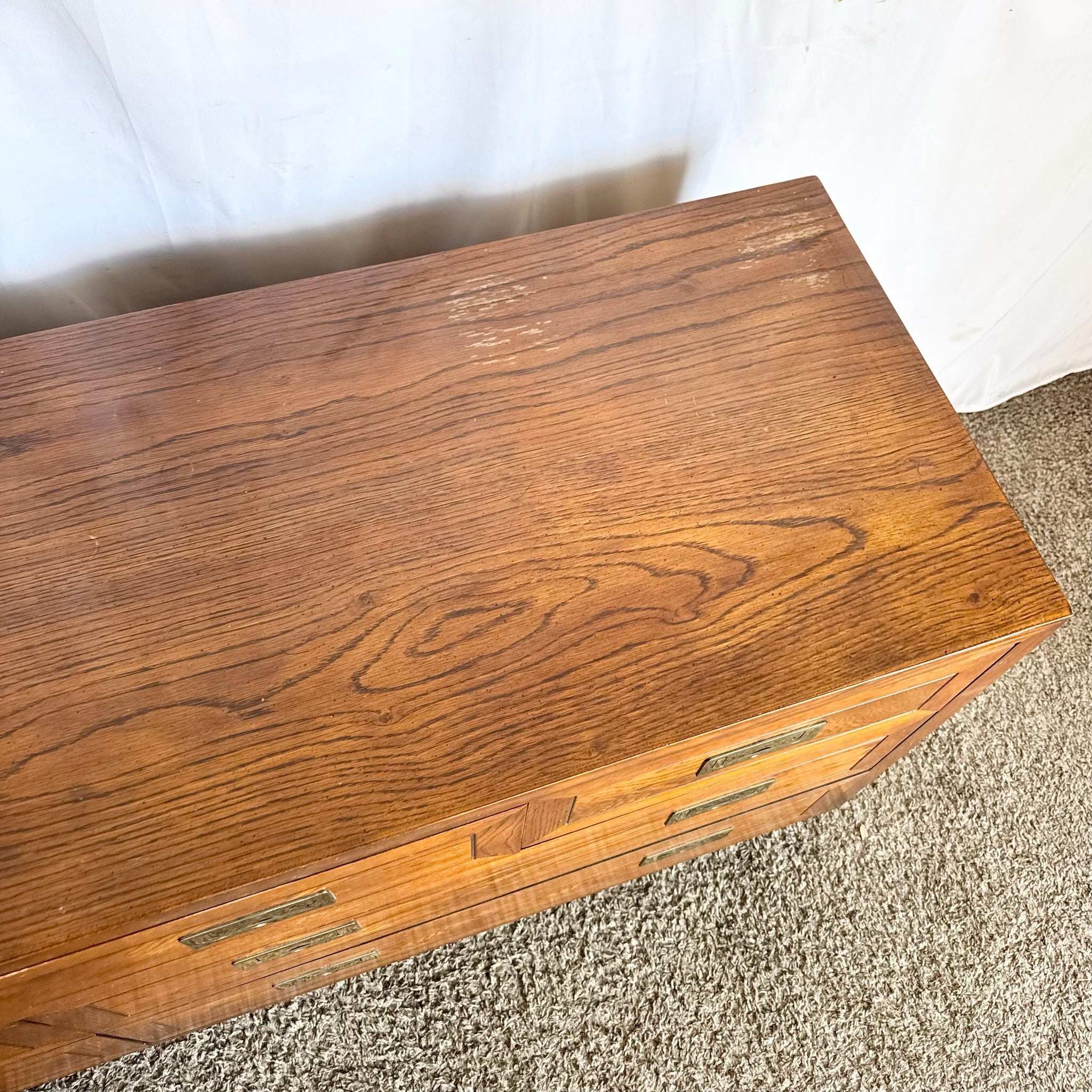 Vintage “Scene One” Campaign Dresser by Henredon