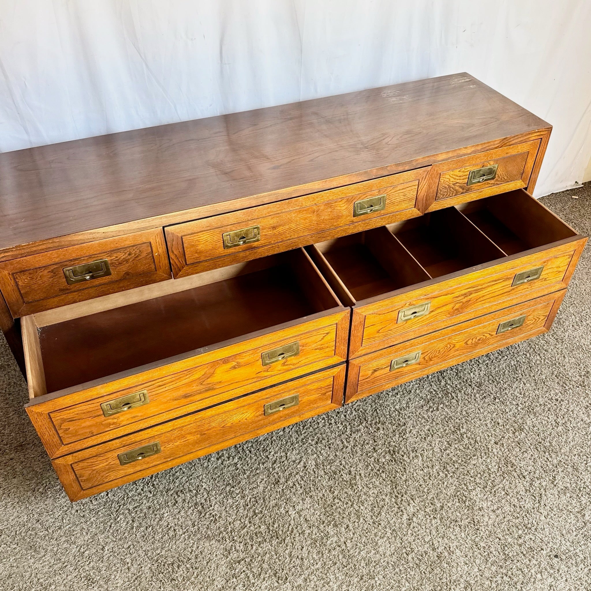 Vintage “Scene One” Campaign Dresser by Henredon