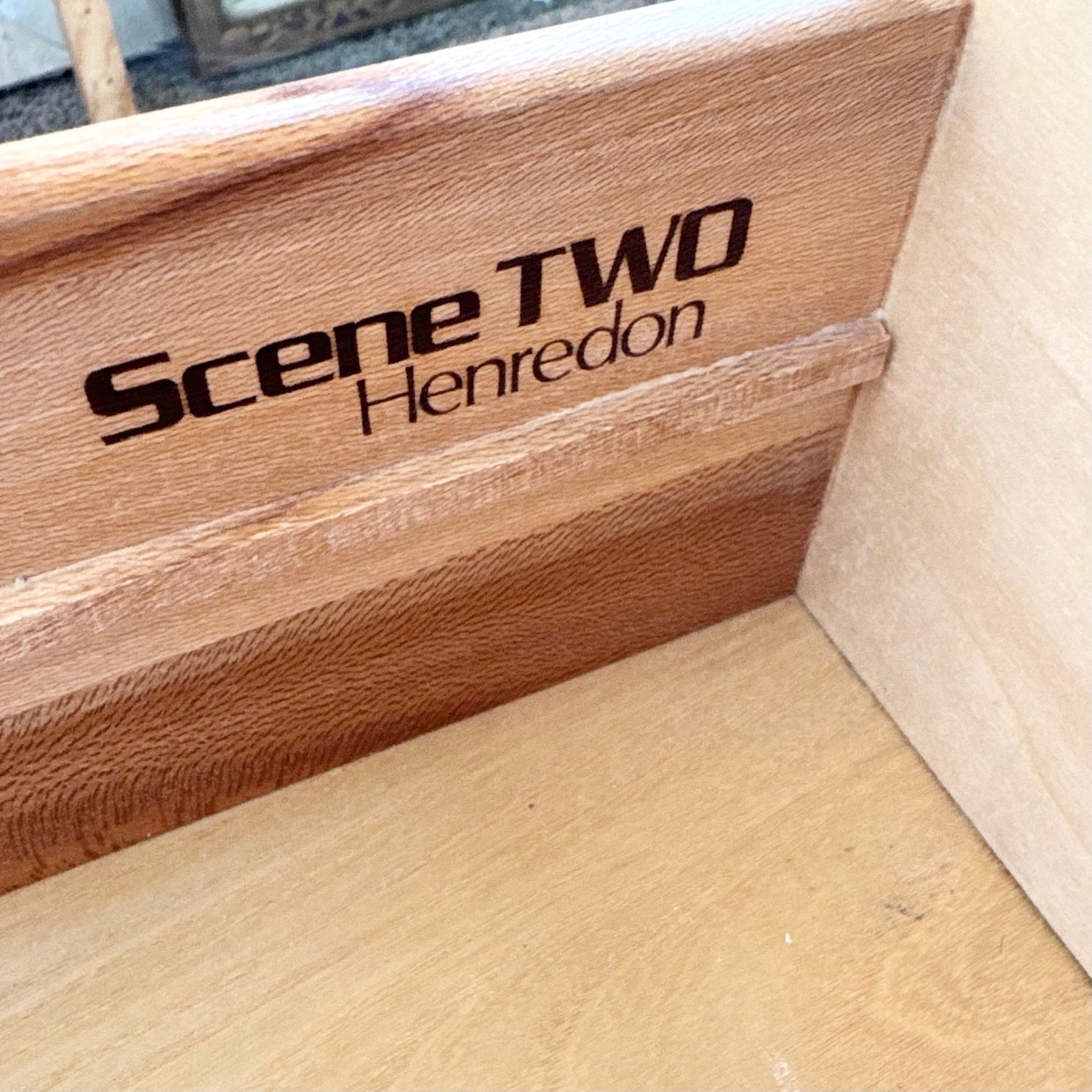 Vintage “Scene Two” Blonde Burlwood Dresser With Mirrors by Henredon