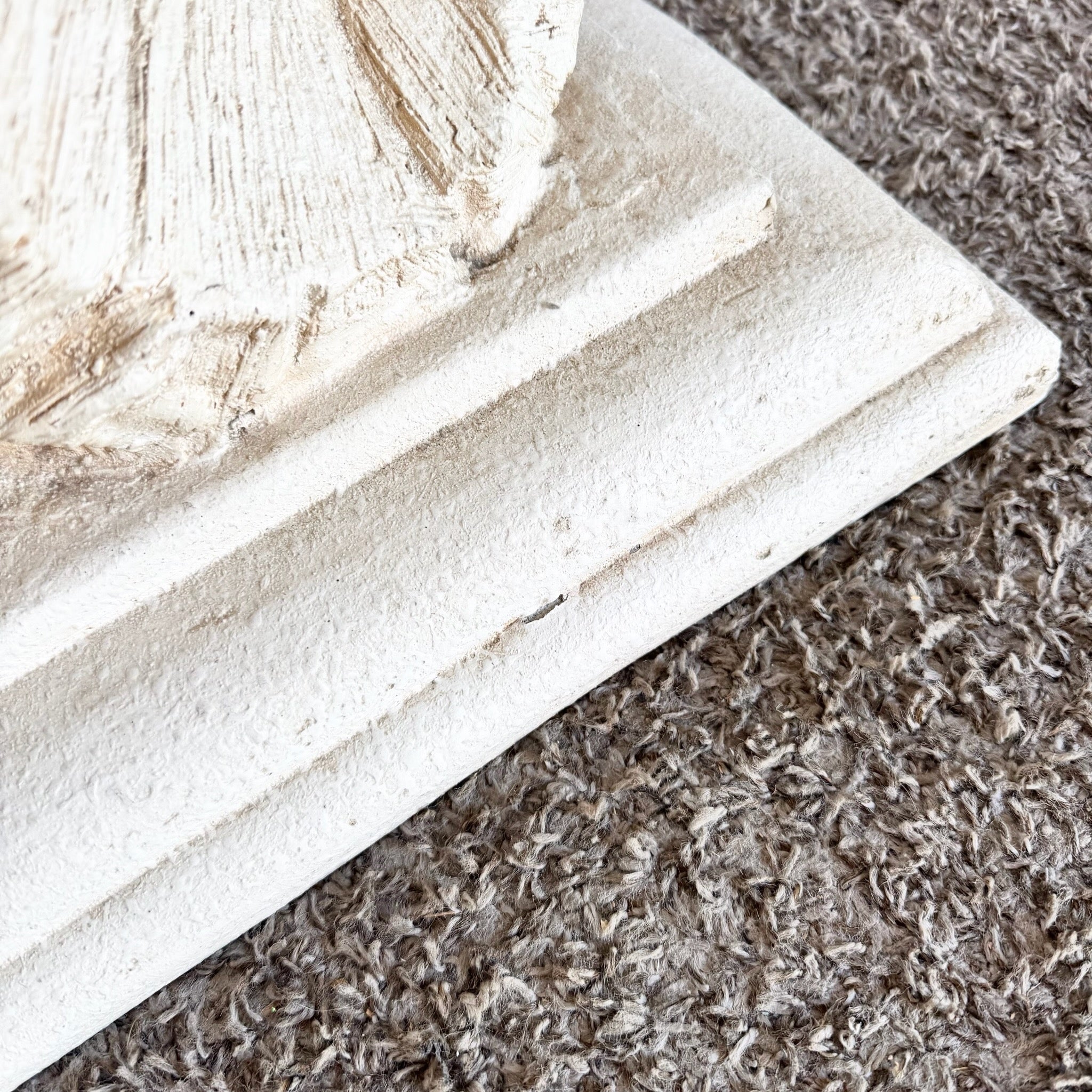 Vintage Boho Chic Resin Banana Leaf Glass Top Console Table