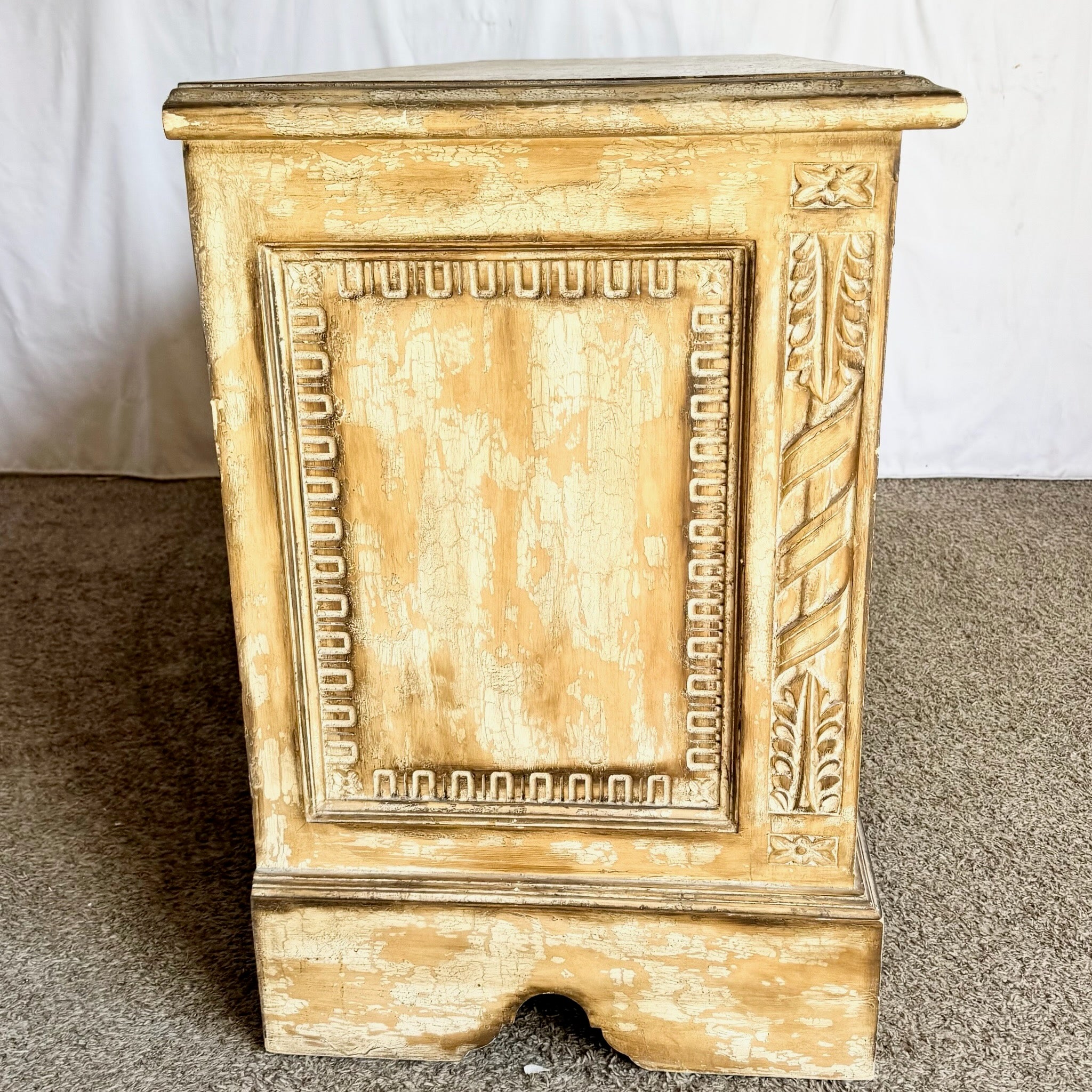 Rustic Crackle Finish Wooden Dresser