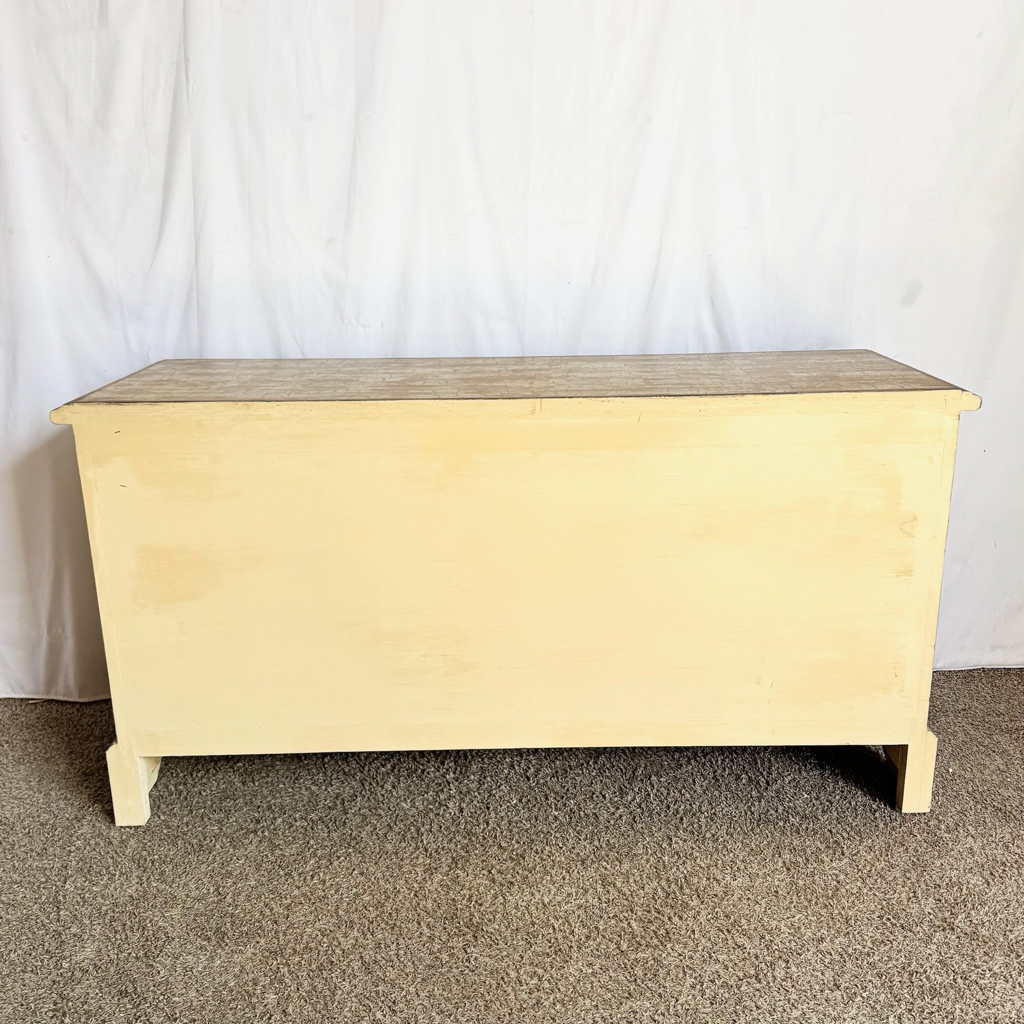 Rustic Crackle Finish Wooden Dresser