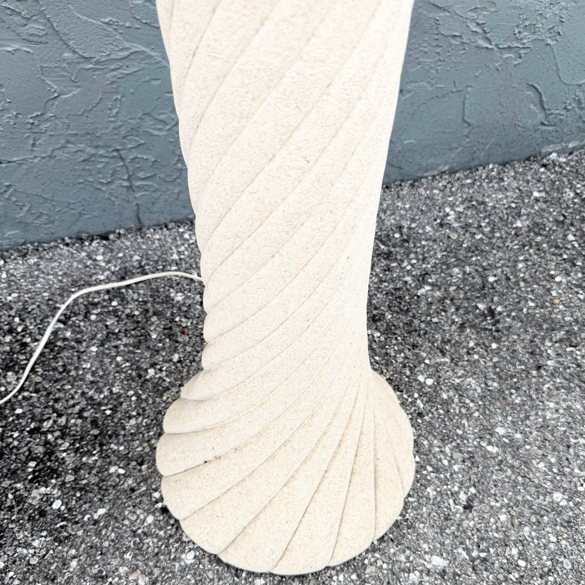 Postmodern Pink and Green Speckled Swirl Floor Lamp Dolphin & Flamingo