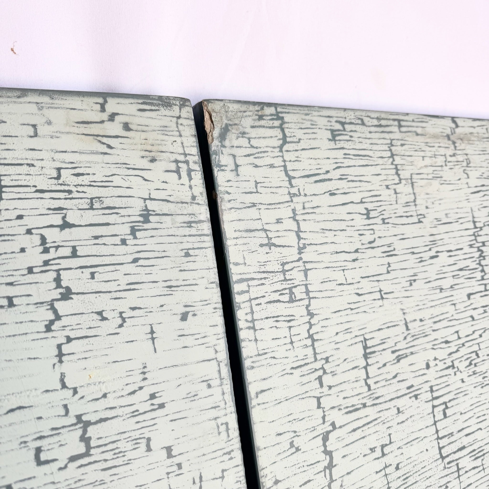 Vintage Chinese Hand Painted and Carved Green Room Divider/Screen