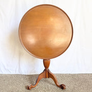 Antique Colonial Wooden Tilt Top Occasional Table