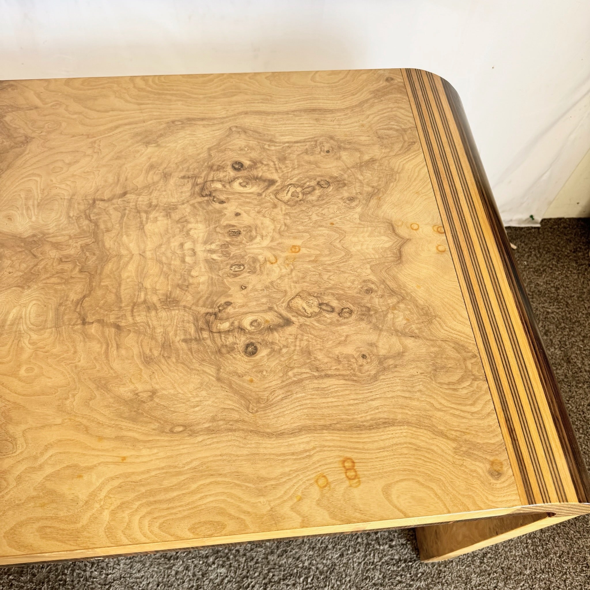 Henredon Scene Two Burlwood Waterfall Desk