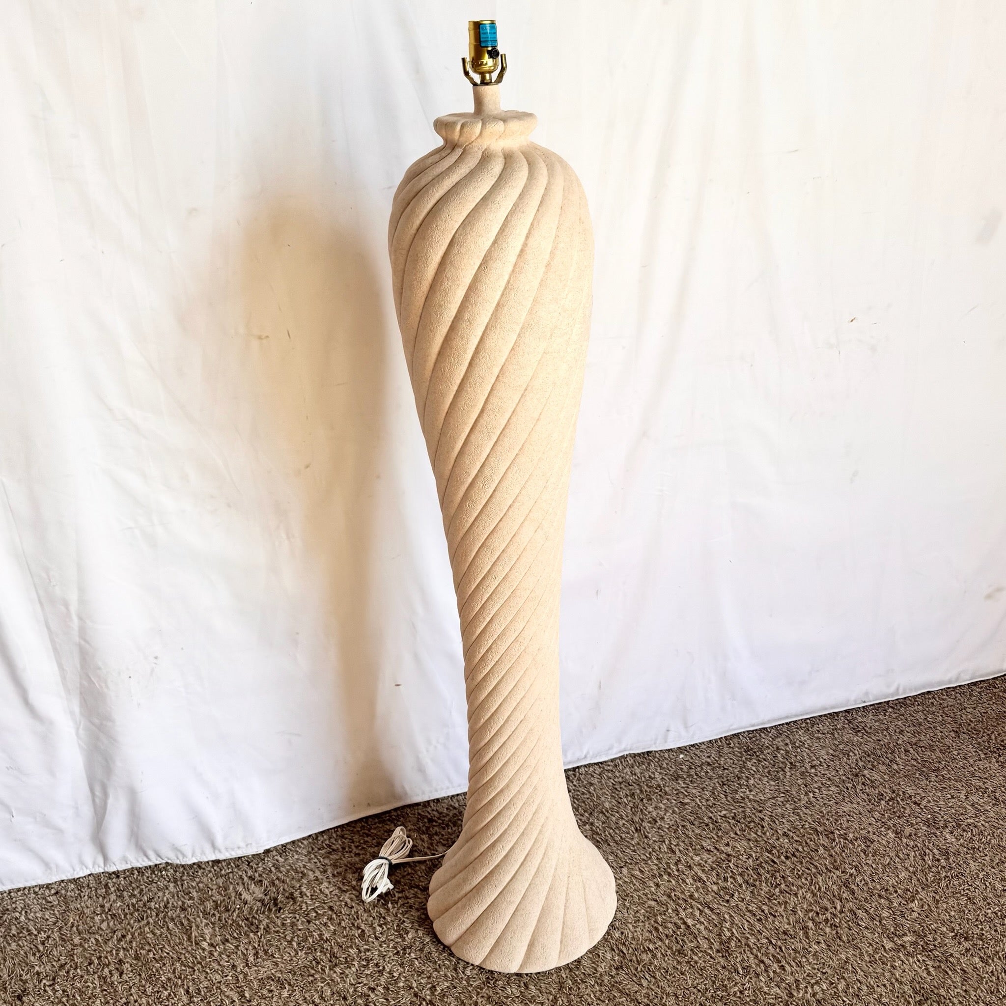 Postmodern Pink Swirl With Speckled Green and Blue Swirl Floor Lamp