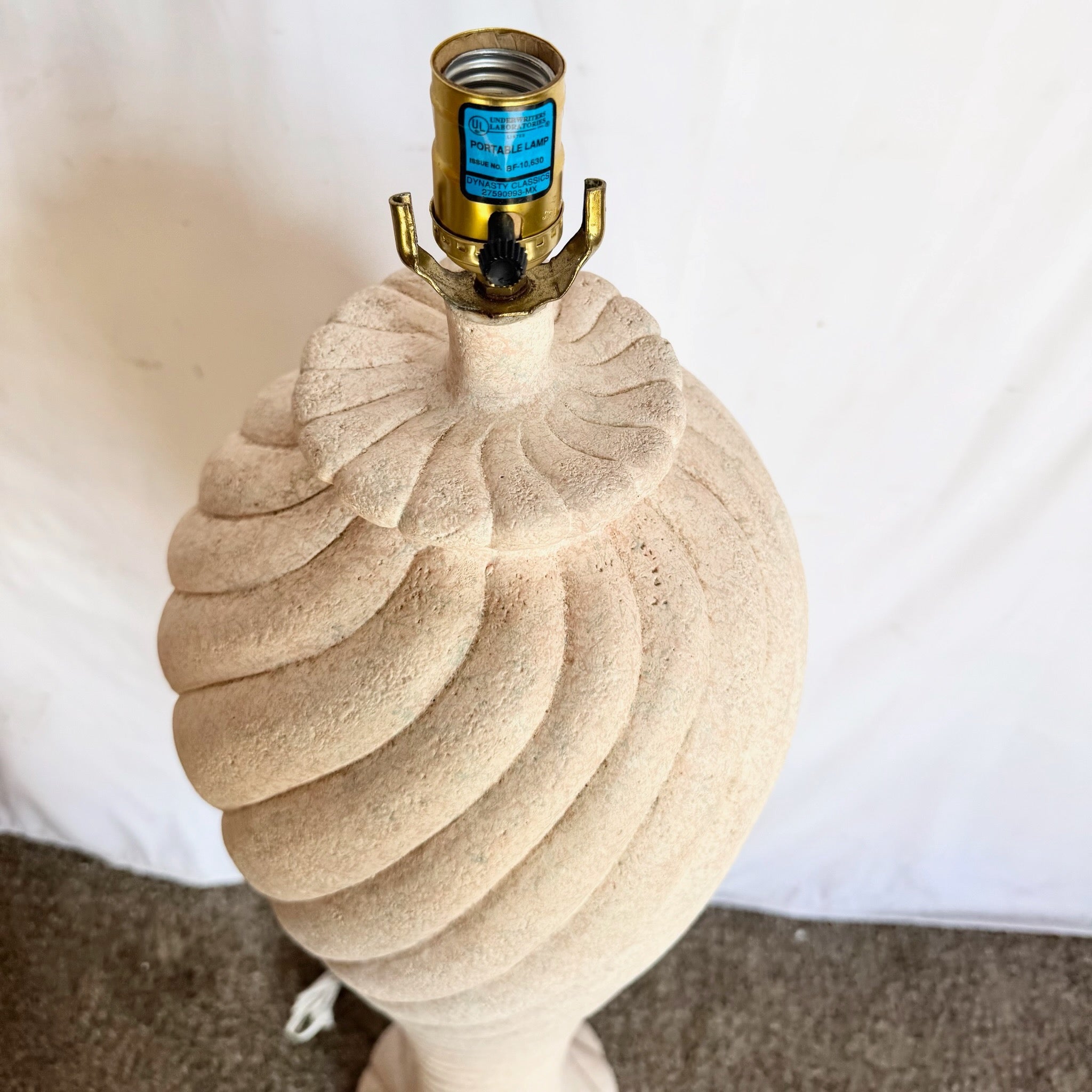 Postmodern Pink Swirl With Speckled Green and Blue Swirl Floor Lamp