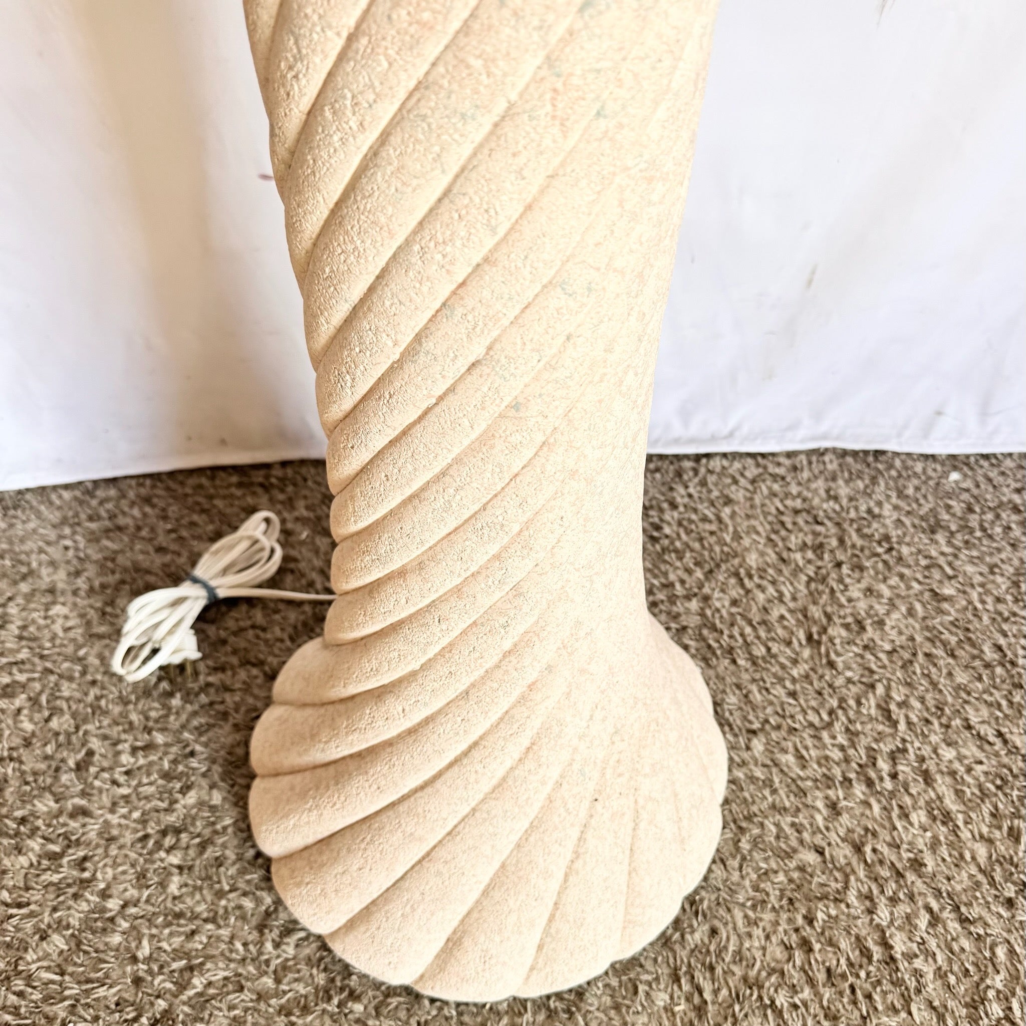 Postmodern Pink Swirl With Speckled Green and Blue Swirl Floor Lamp