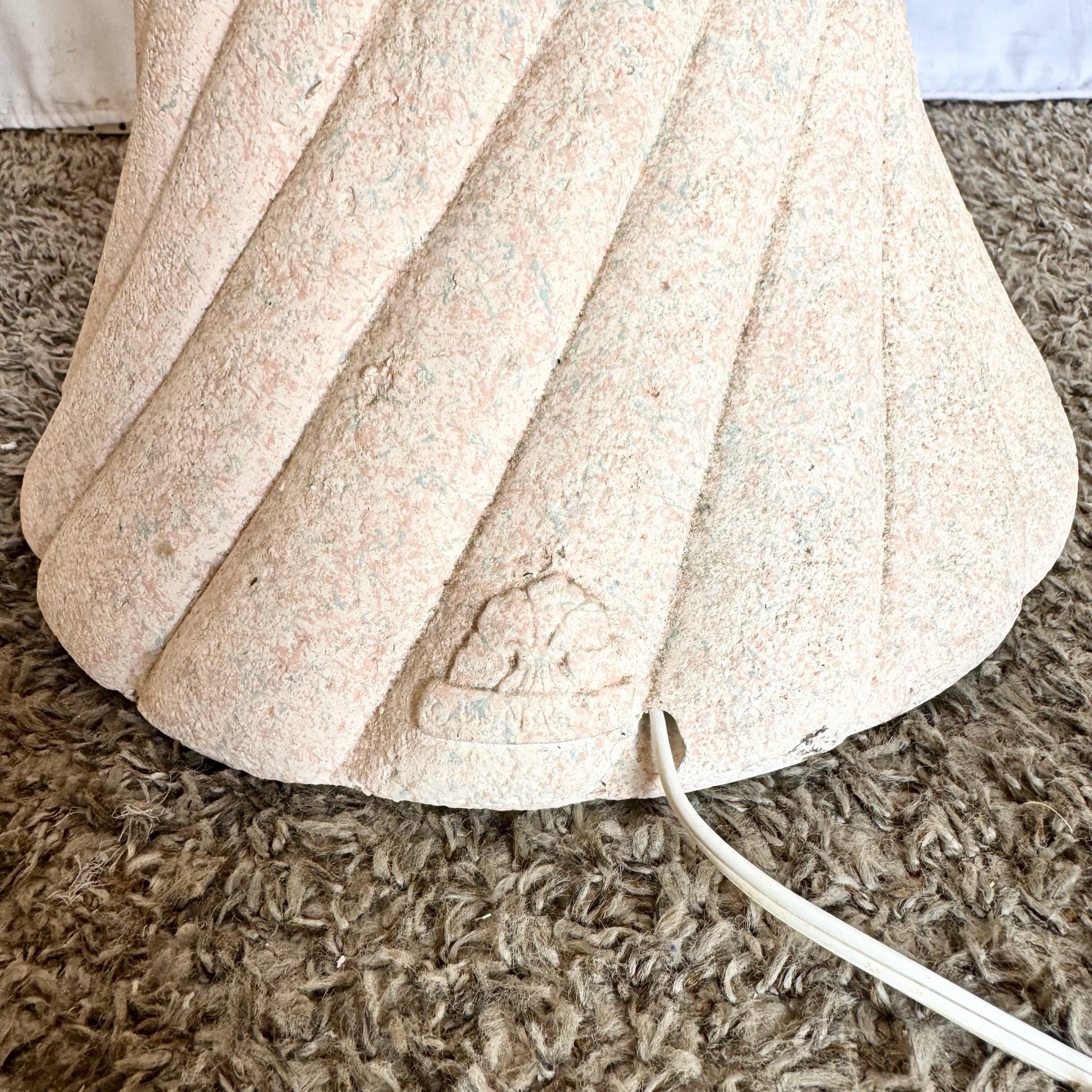 Postmodern Pink Swirl With Speckled Green and Blue Swirl Floor Lamp