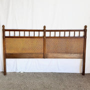 Vintage Boho Chic Wicker King Size Headboard