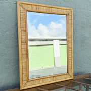 Boho Chic Wicker and Rattan Wall Mirror Dolphin & Flamingo