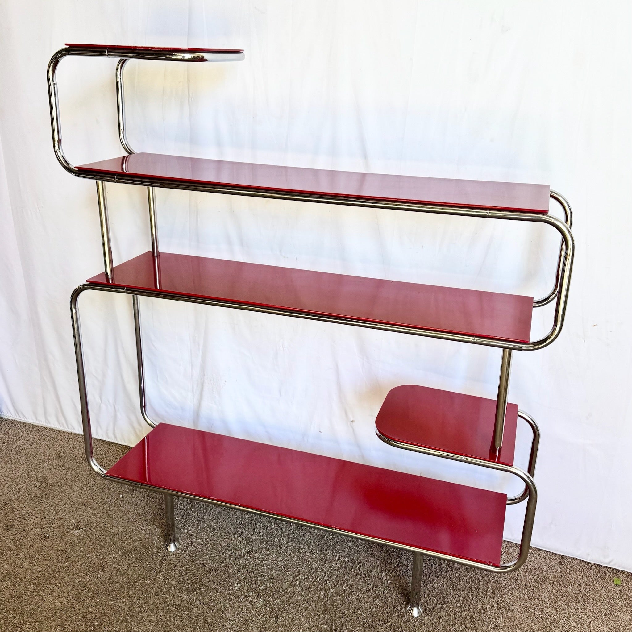 Dna Red Chrome Etagere/Shelving Unit by Massimo Iosa Ghini for Bonaldo