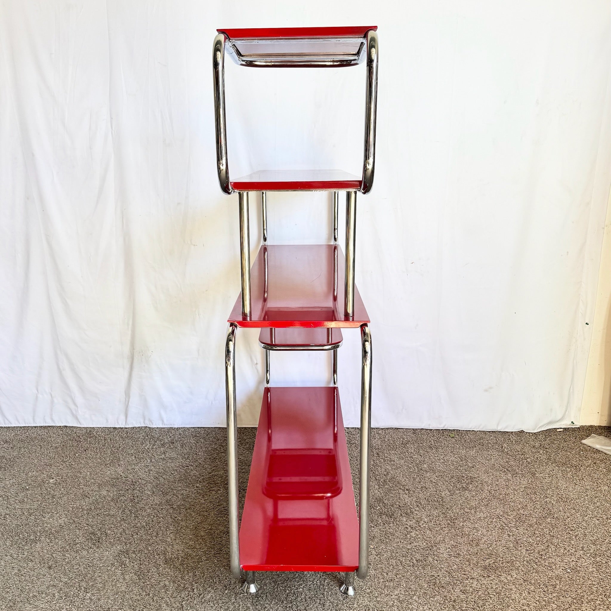 Dna Red Chrome Etagere/Shelving Unit by Massimo Iosa Ghini for Bonaldo